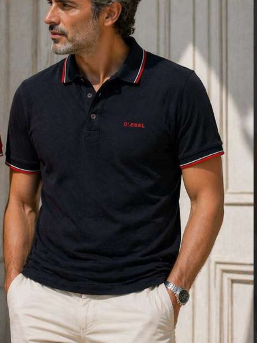 dark blue men Diesel polo shirt sz M